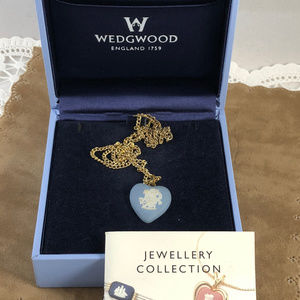 Wedgwood Jewelry - Vintage Wedgwood Cameo Cupid Heart Pendant Wedgwood Jewelry - Vintage Wedgwood Cameo Cupid Heart Pendant